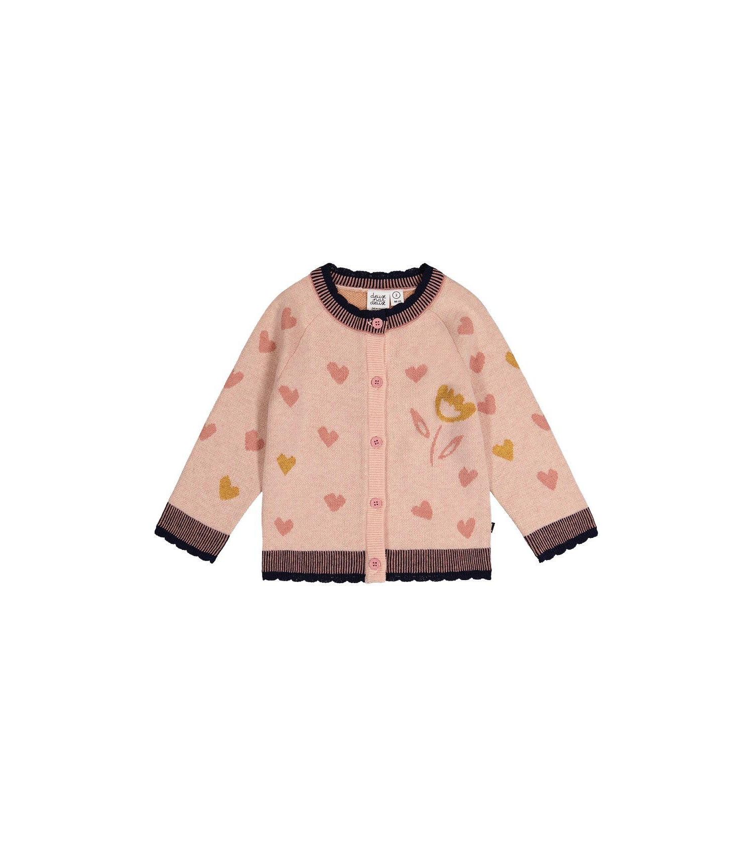 Baby Girls (12M-24M) Knitted Jacquard Cardigan Pale