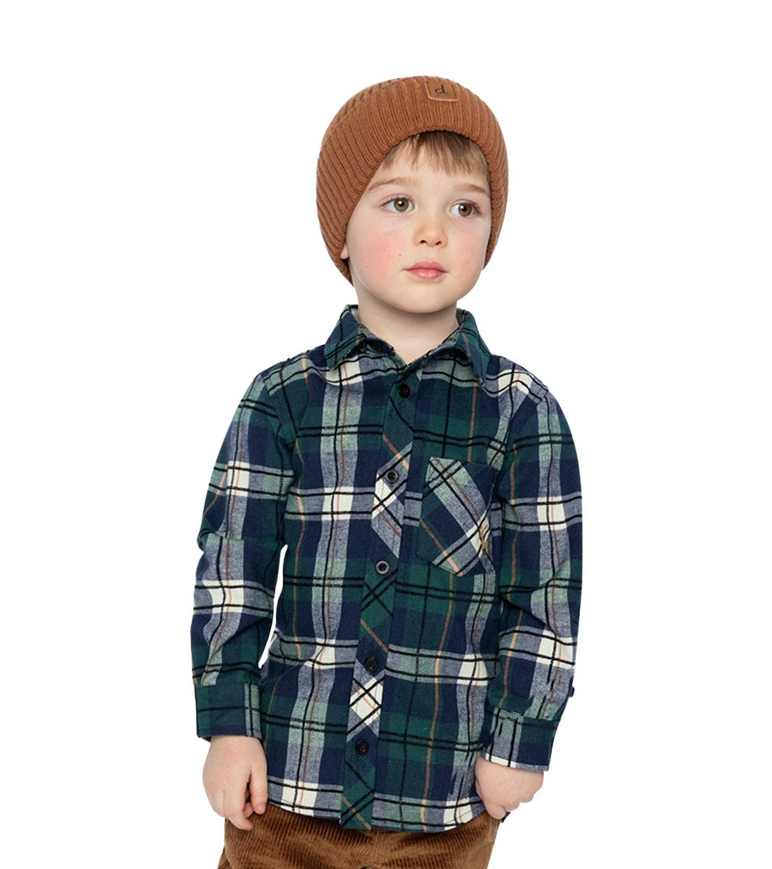 Little and Big Boy (6-12) Plaid Shirt