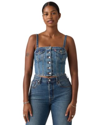Premium Women's Sleeveless Denim Tube Top