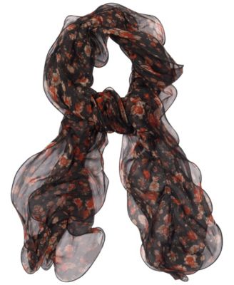 Floral Ruffle Scarf