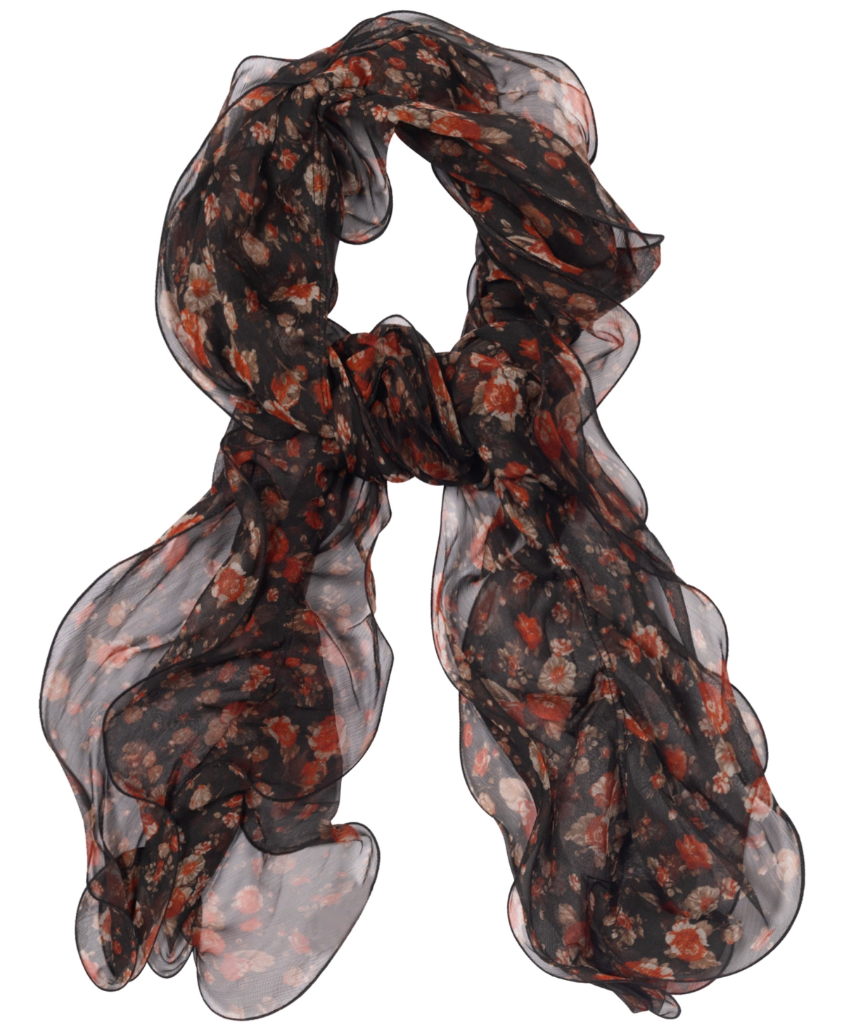Lauren Ralph Lauren Floral Ruffle Scarf