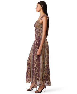 cheongsam dress blue Floral Sleeveless Qipao Size:Pre-order M collar dress should sit mom-collection BCBG Black Velvet Midi