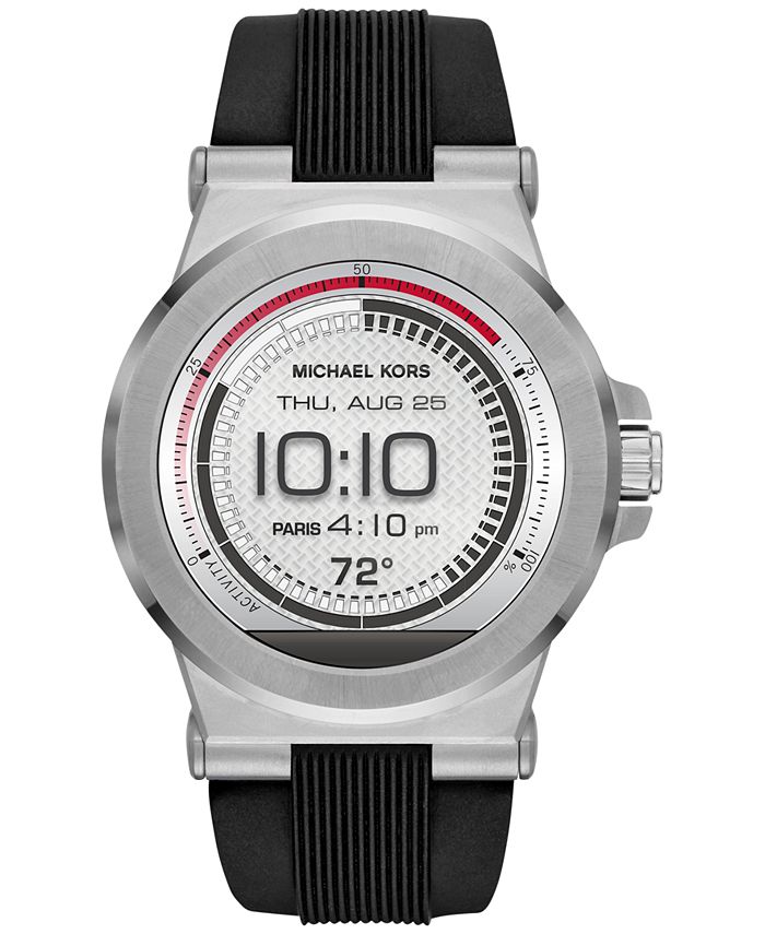 Michael Kors Access Men's Dylan Black Silicone Smart Watch Strap MKT9010 & Reviews - Macy's