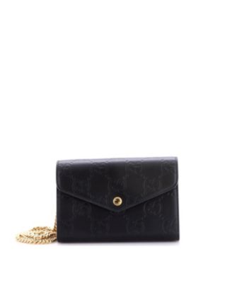 Envelope Wallet on Chain Guccissima Leather