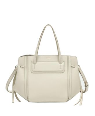 Hadley Leather Tote Bag Structured Shoulder Purse Minimalist Convertible Crossbody with Top Handles