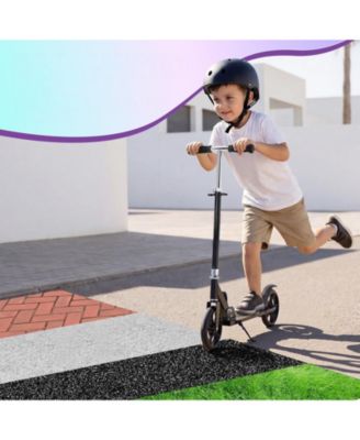 32.3x4.7x12 in Kids Folding Scooter with Big Wheels, Adjustable Handlebar, Lightweight Aluminum Frame, for Outdoor Riding
