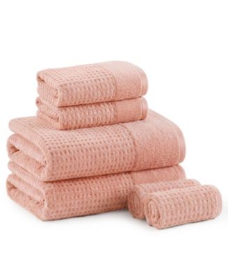 Spa Waffle Jacquard Luxury Combed Cotton 6-Pc. Bath Towel Set