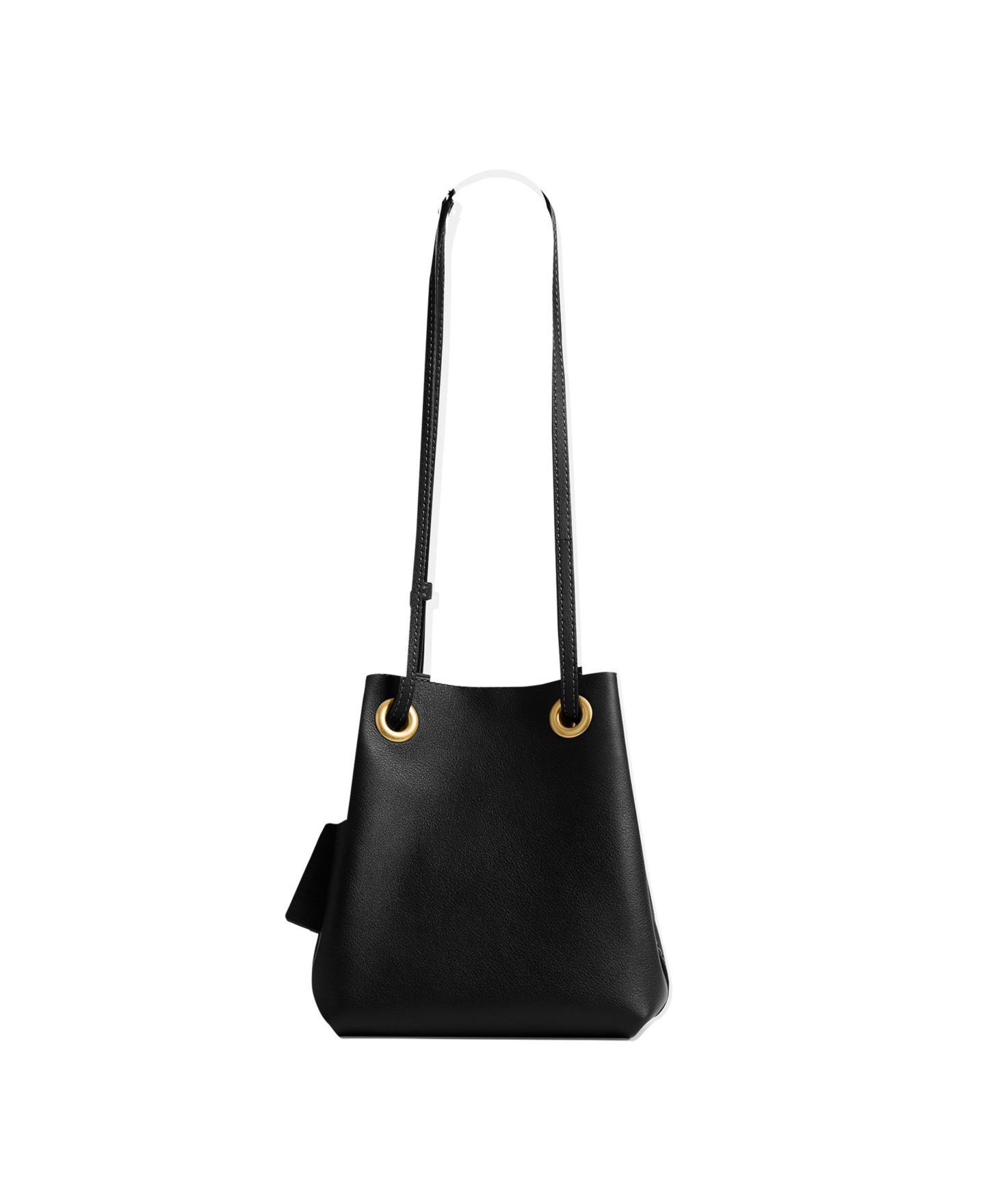 Женская сумка COACH Jade Small Leather Drawstring Crossbody, цвет: Латунный / Чёрный — фото 2
