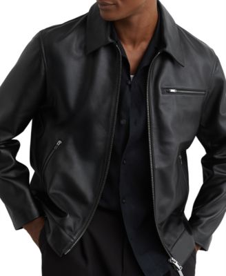 Men's Strader Leather Zip-Through Jacket