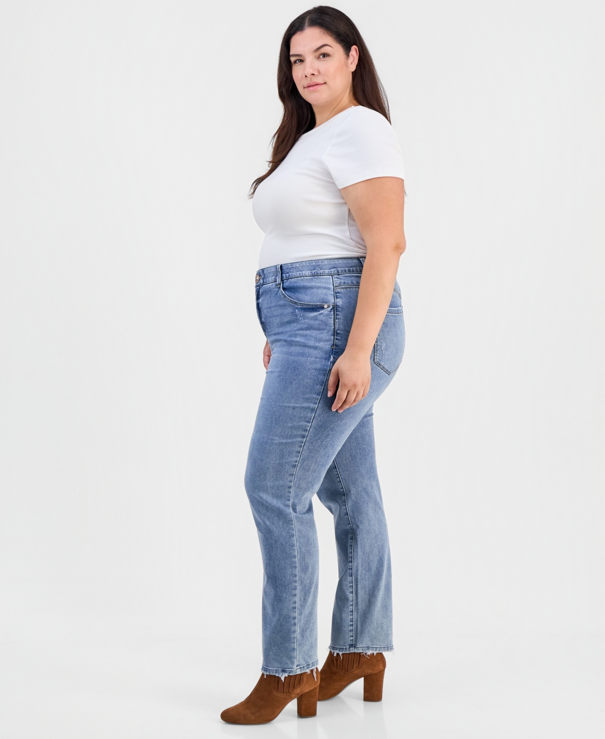 Democracy Trendy Plus AbSolution High-Rise Slim Straight-Leg Jeans