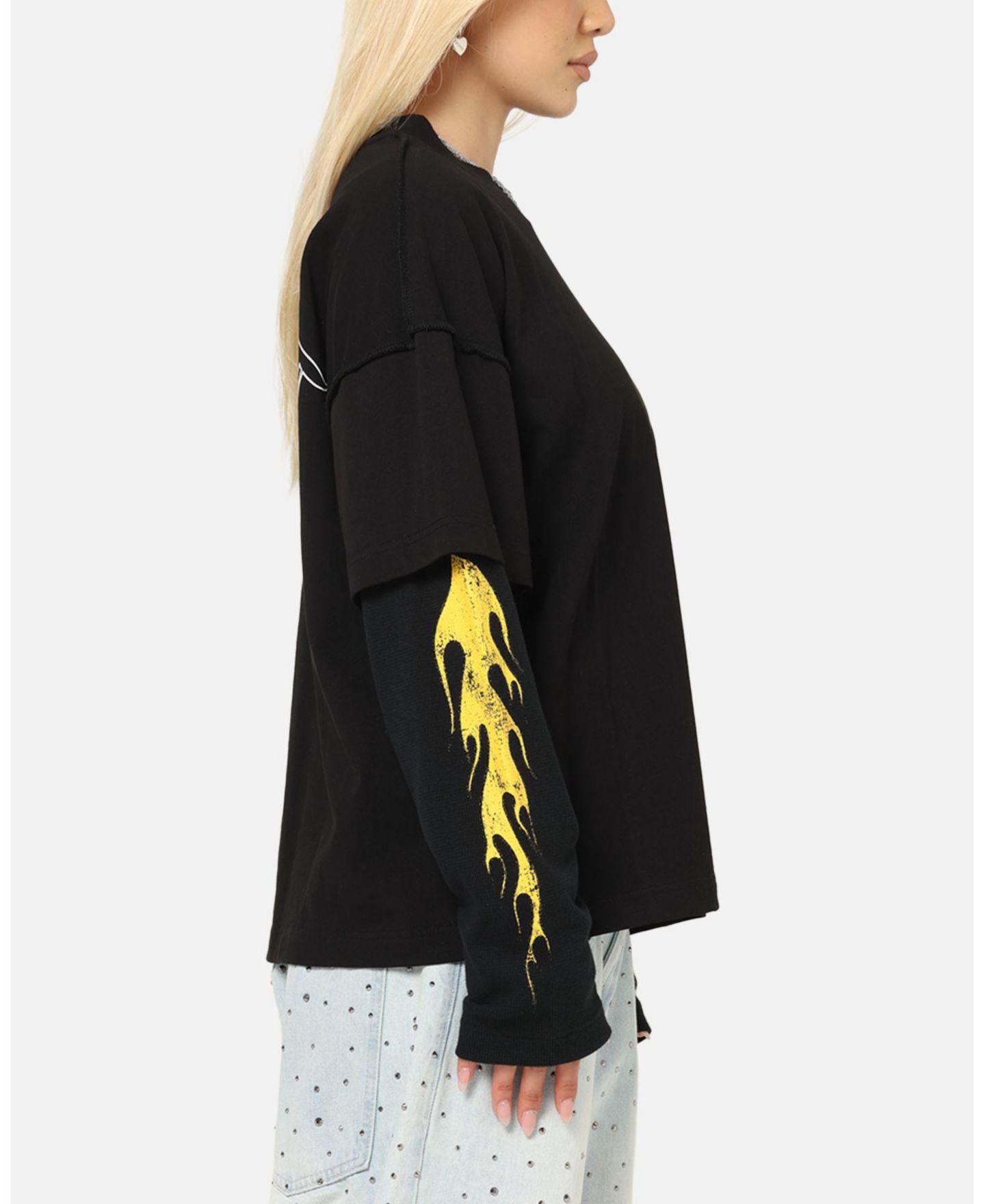 Мужская футболка SAINT MORTA La Flame Long Sleeve, цвет: Чёрный — фото 10