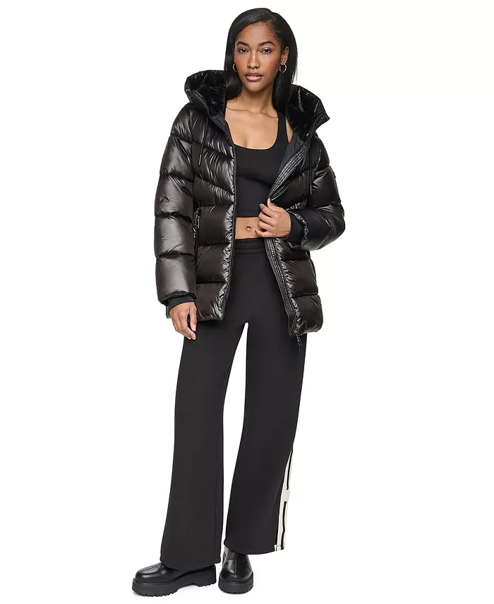 Women's Shine Hooded Puffer Coat - thumbnail 2