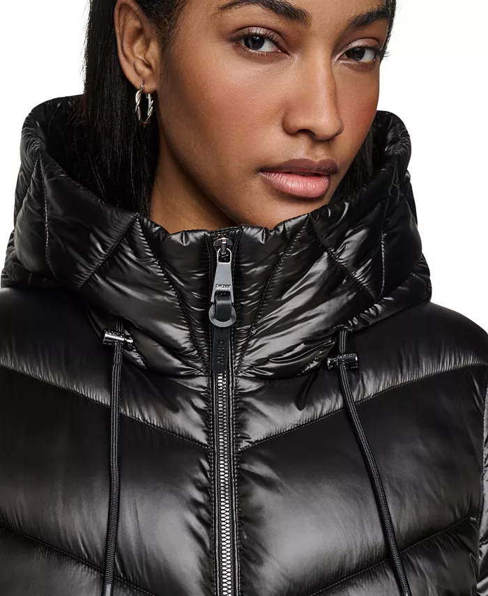 Women's Shine Hooded Puffer Coat - thumbnail 7