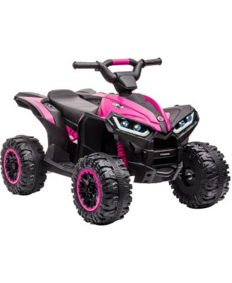 12V Electric Ride-On Quad Bike ATV - Battery Powered, Remote Control, 2 Speeds, LED Lights, Wireless Audio, Treaded Tires, Gentle Start