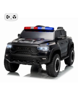 12V Pickup Truck Ride On, Remote Control, Gentle Start, Music, Spring Suspension, LED Lights, Truck Bed Storage