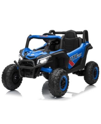 12V Ride On UTV Truck, 4WD/2WD Switchable, 4 Spring Suspension, EVA Tires, Safety Belt, Double Doors, Bluetooth, Music