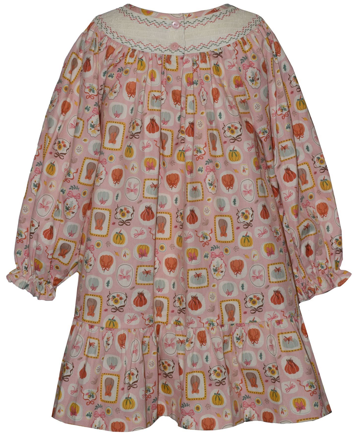 Платье Bonnie Jean Long-Sleeve Dress для девочек, цвет: Коралловый — фото 2