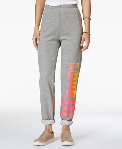 Ultra Flirt Juniors' Graphic Jogger Pants