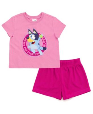 Toddler Girls' (2T - 4T) Athletic 2-Piece T-Shirt and Shorts Set