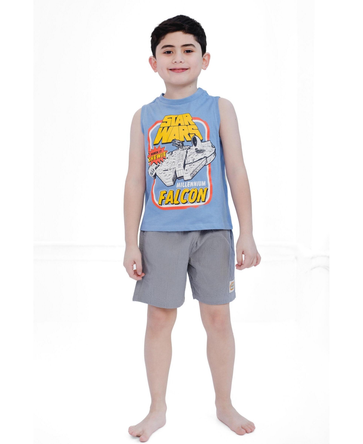 Star Wars Millennium Falcon Boys' 5-20 Sleeveless 2-Piece Tank Top and Shorts Set