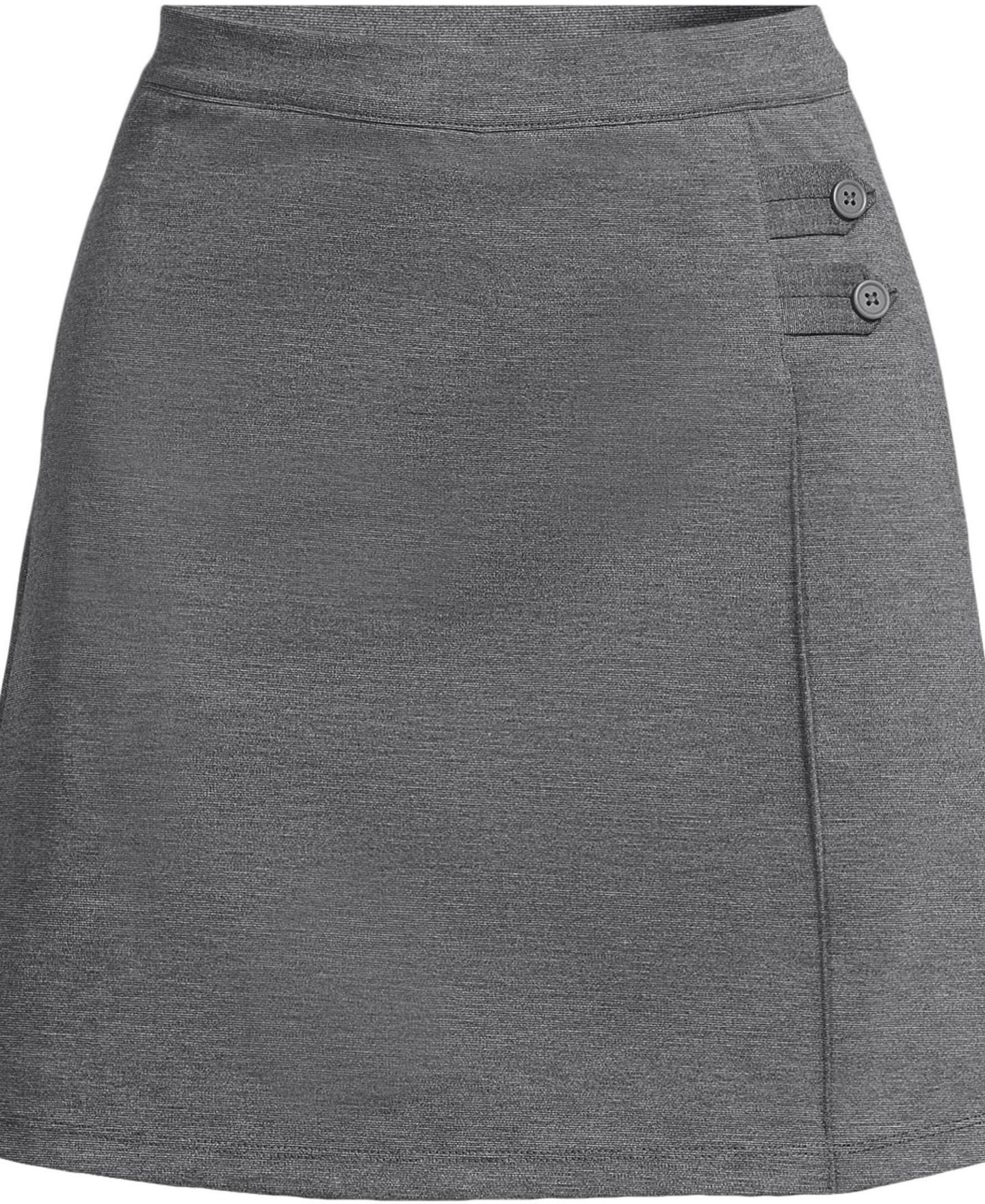 Женские юбки Lands' End Ponte A Line Skort Above the Knee, цвет: Угольный меланжевый — фото 3