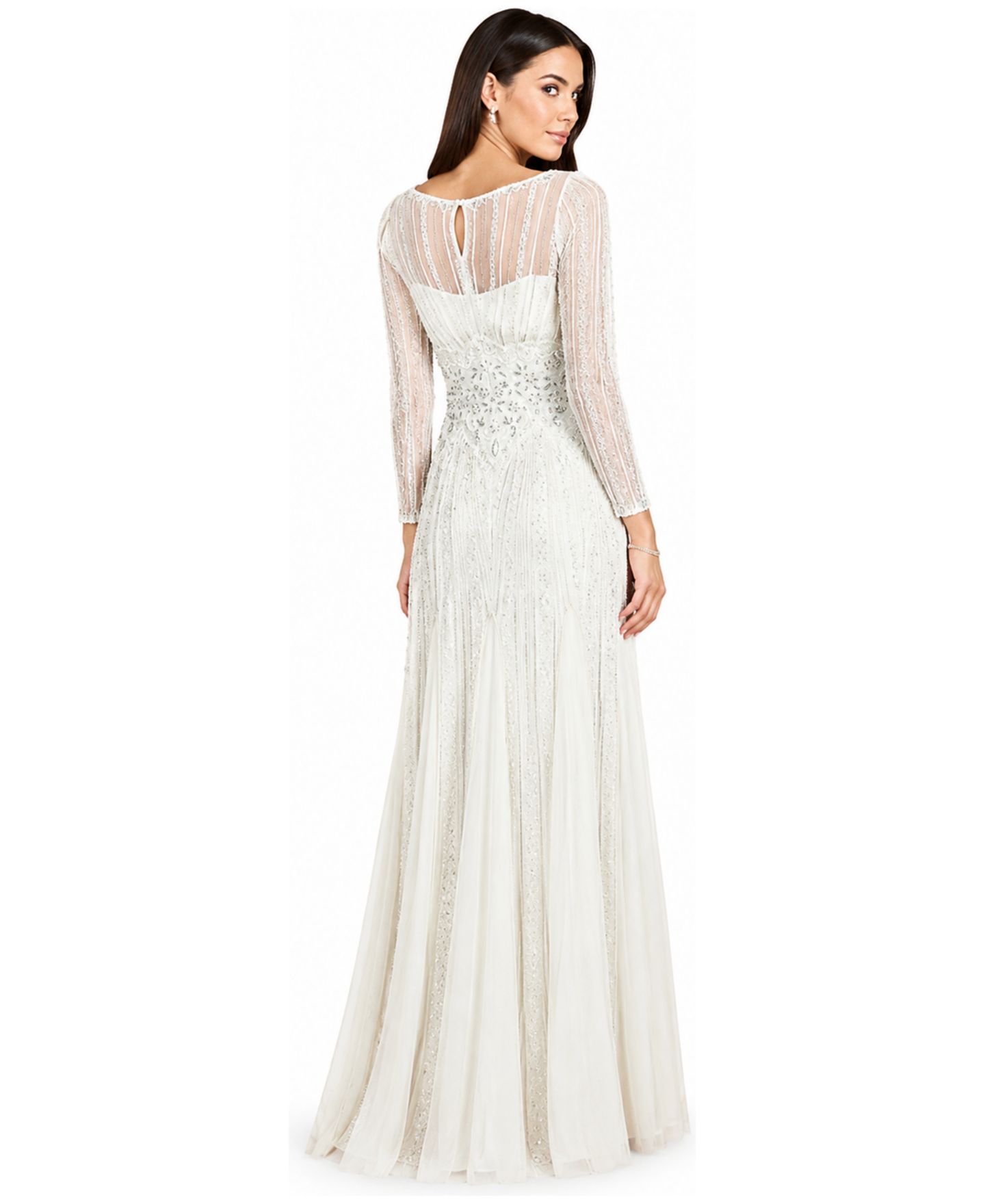 Женское платье Lara Beaded High Neck Wedding Gown, цвет: Слоновая кость — фото 2