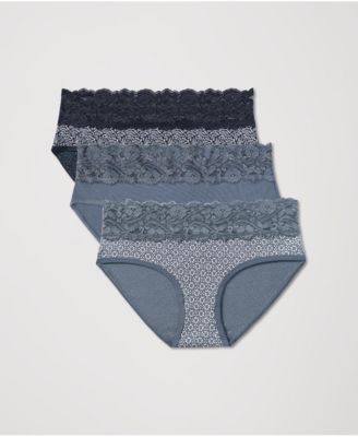 Women's Lace Waist Brief 3-Pack Made with Organic Cotton