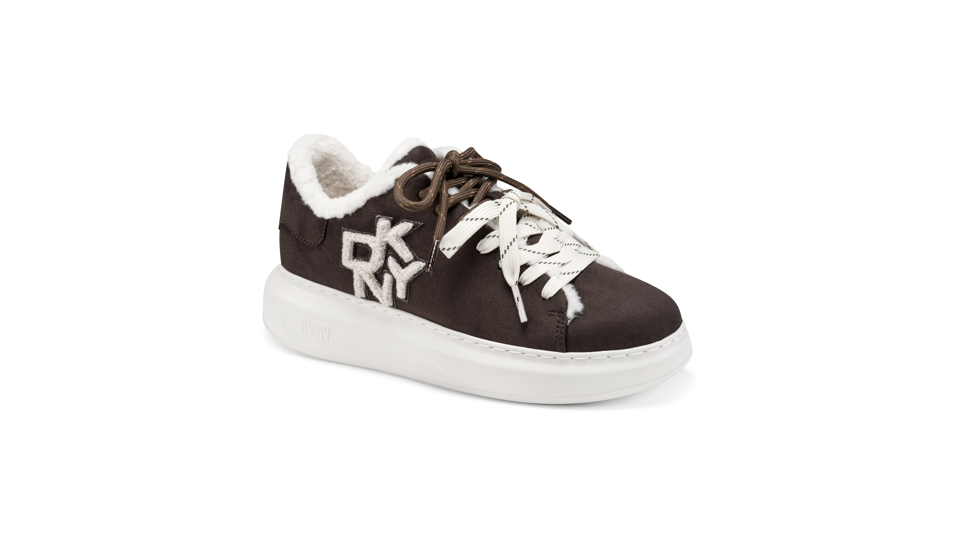 Dkny Women's Keira Fur Lace-Up Sneakers
