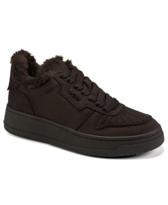 Women's Autumn Fur Lace-Up Sneakers