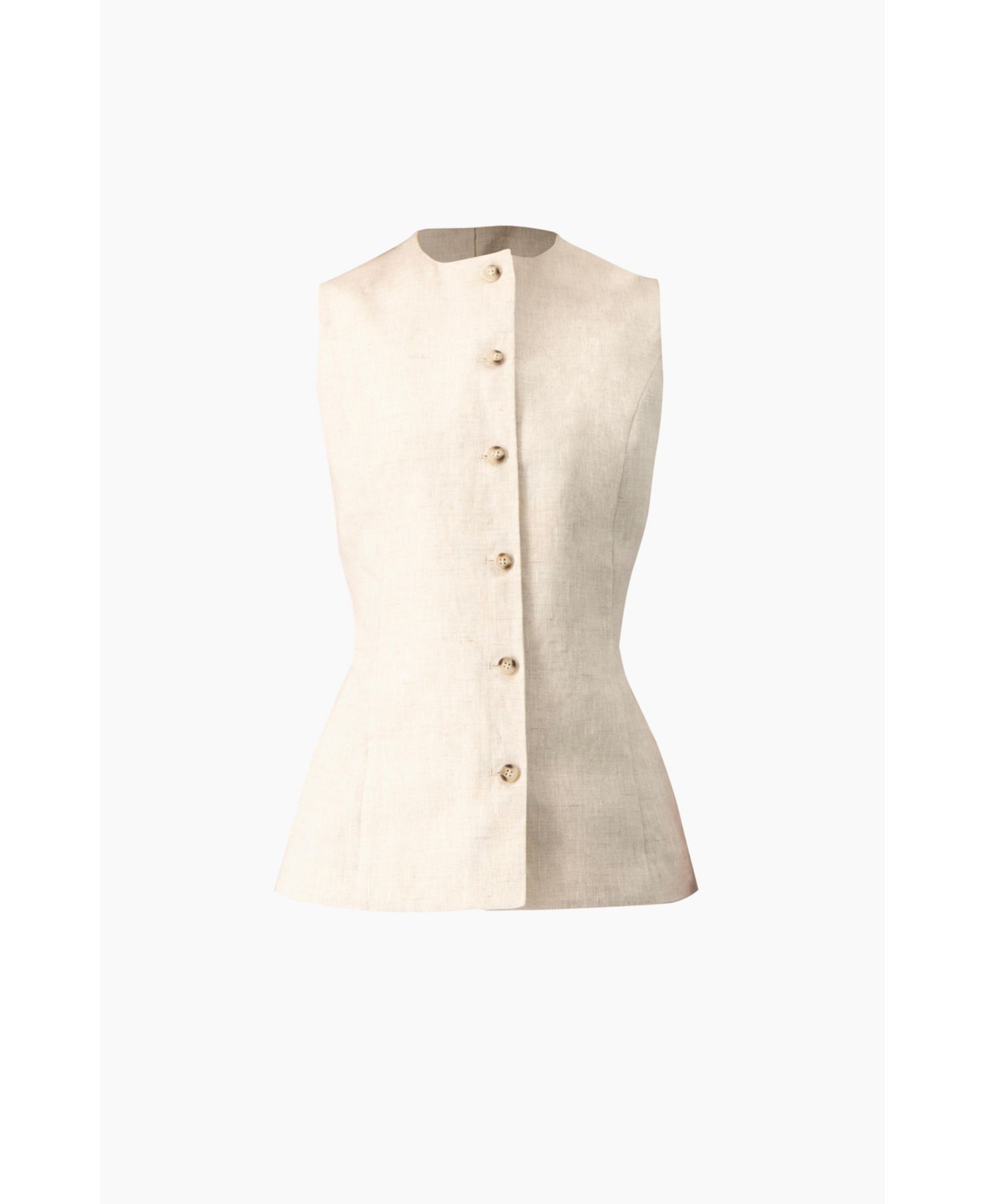 Women's Linen Tailored Vest