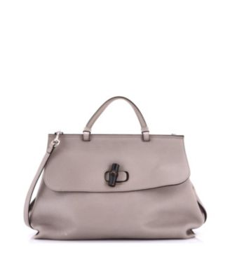 Large Bamboo Daily Top Handle Bag Leather