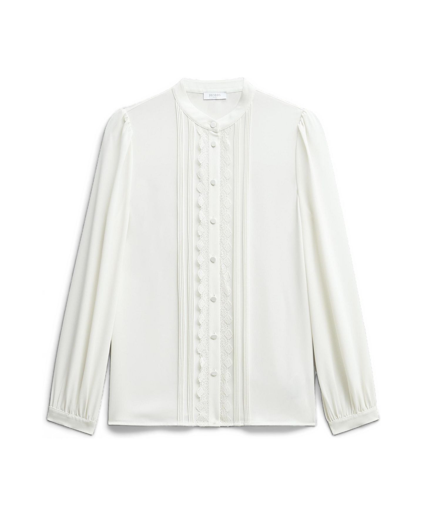 Женская блузка Hobbs London Dominica Lace Trim, цвет: Насыщенная слоновая кость — фото 5