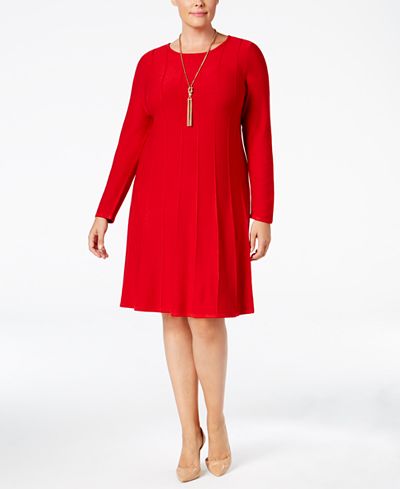 Jessica Howard Plus Size Fit & Flare Sweater Dress