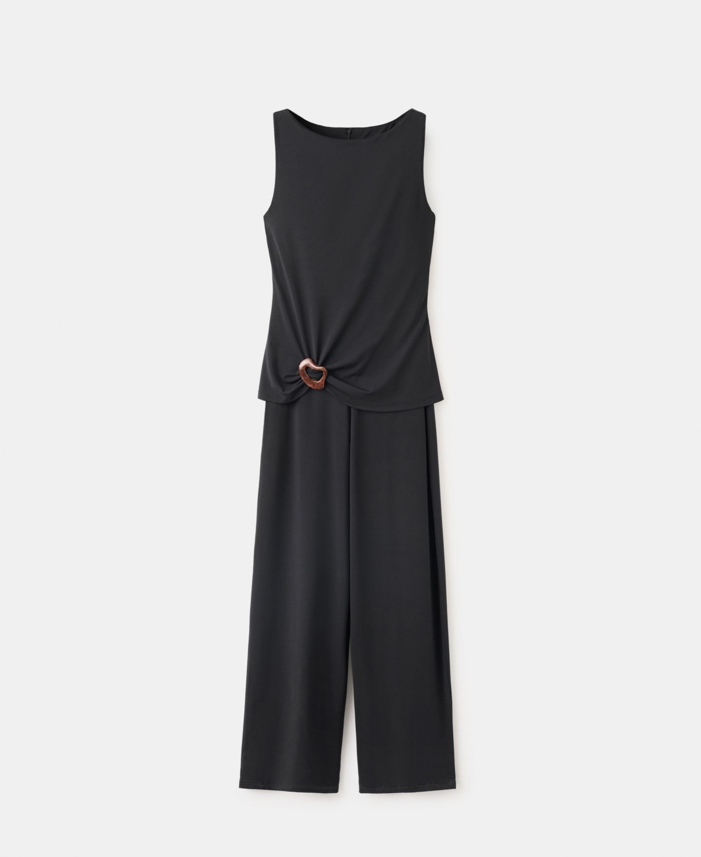 Женский комбинезон MANGO Resin Applique Combined Jumpsuit, цвет: Чёрный — фото 2