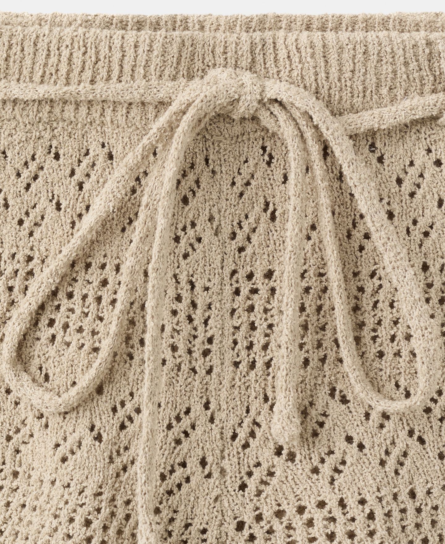Женские шорты MANGO Belt Crocheted, цвет: Пастельный коричневый — фото 2