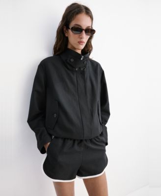 Women's Funnel-Neck Bomber Jacket