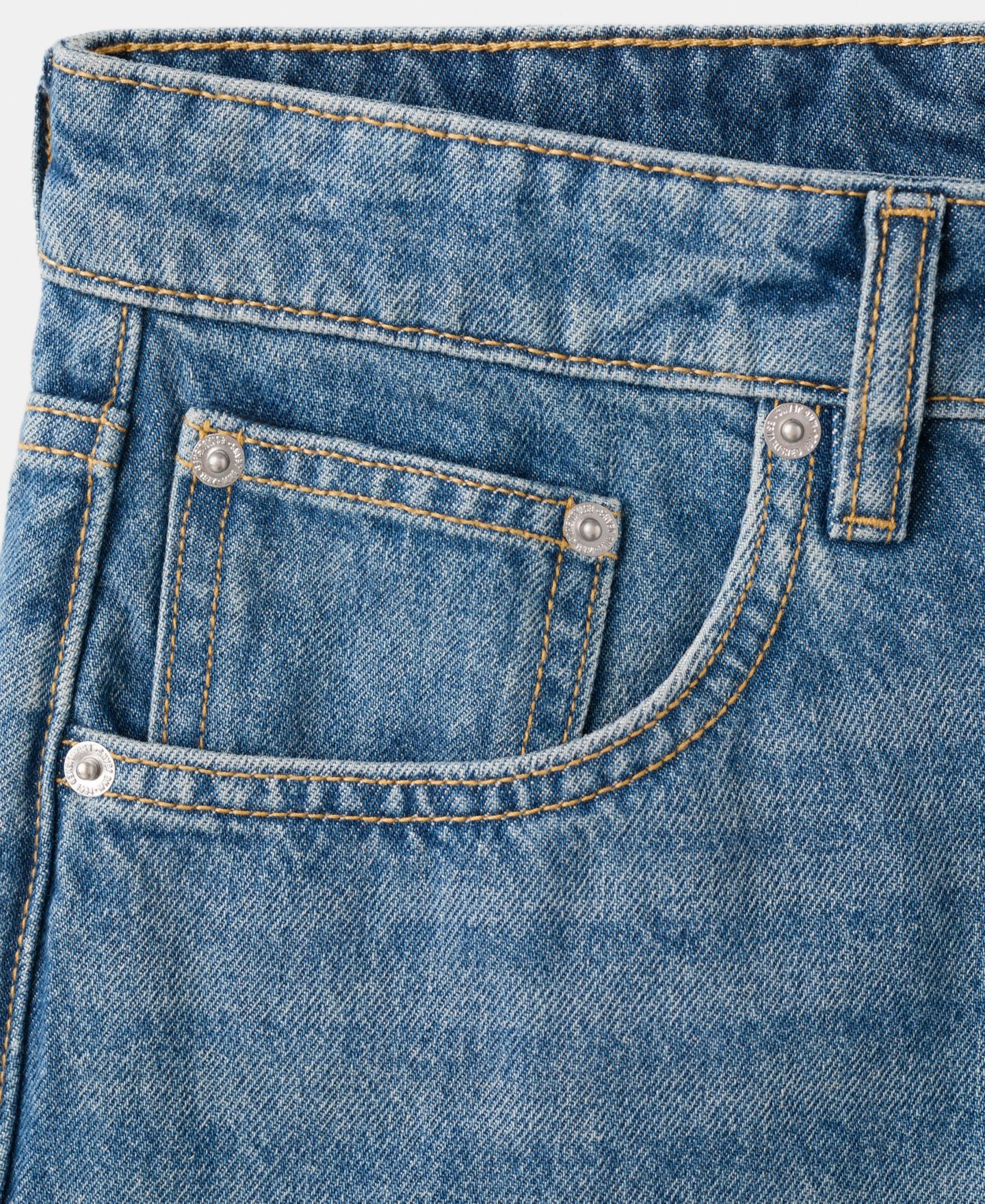 Женская юбка Mango Mid-Rise Denim Skirt, цвет: Синий — фото 3