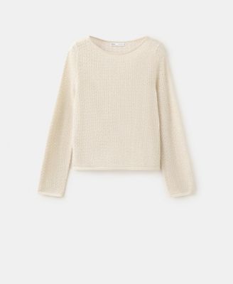 Women's Open-Knit Lurex Sweater