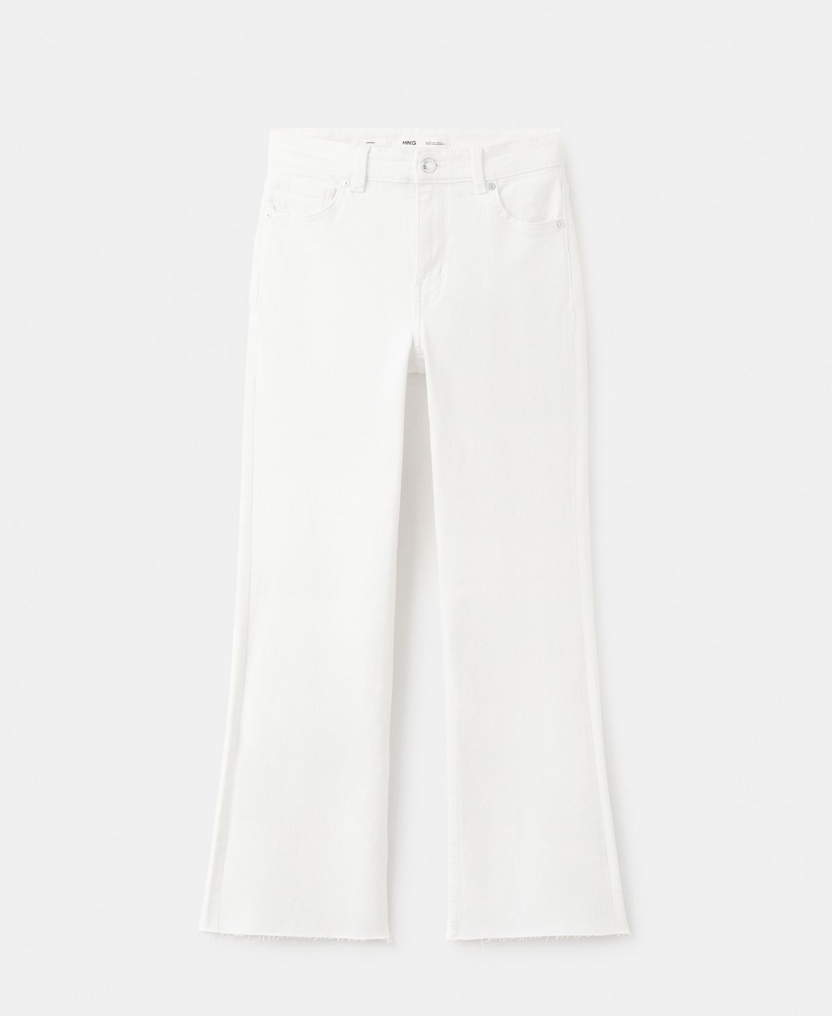 Mango Women's Sienna Flared Cropped Jeans view 2 — MAYCSS fashion products