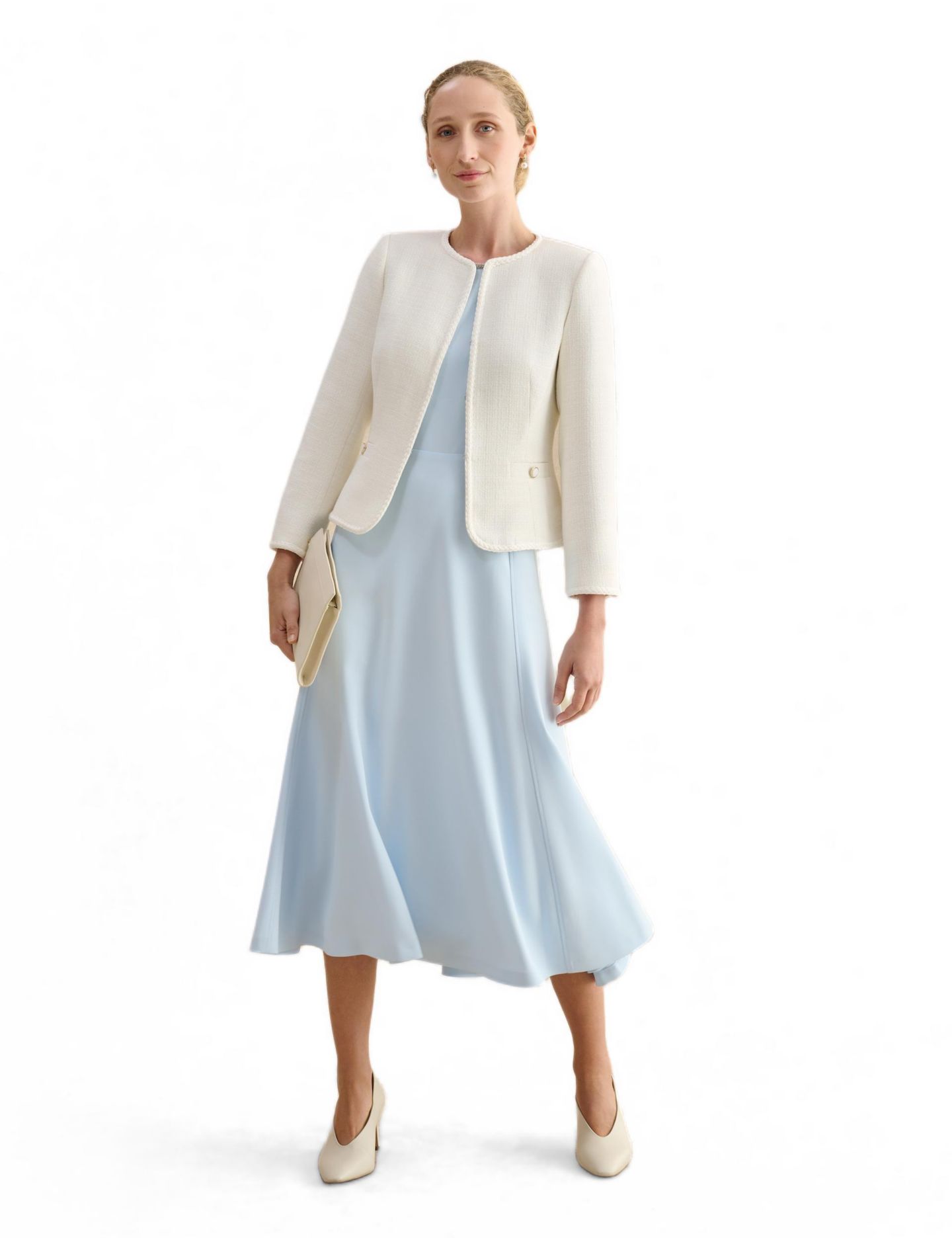 Женская куртка Hobbs London Otillia Textured, цвет: Слоновая кость — фото 7