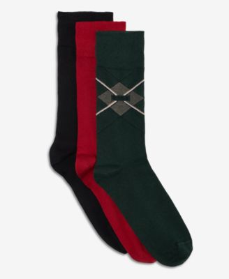 Men's Argyle Crew Socks, 3-Pack