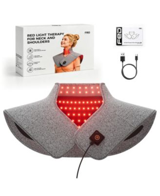 Red Light and Near Infrared Neck and Shoulder Wrap, 660nm and 850nm, 378 LEDs, 3 Intensity Levels for Pain Relief