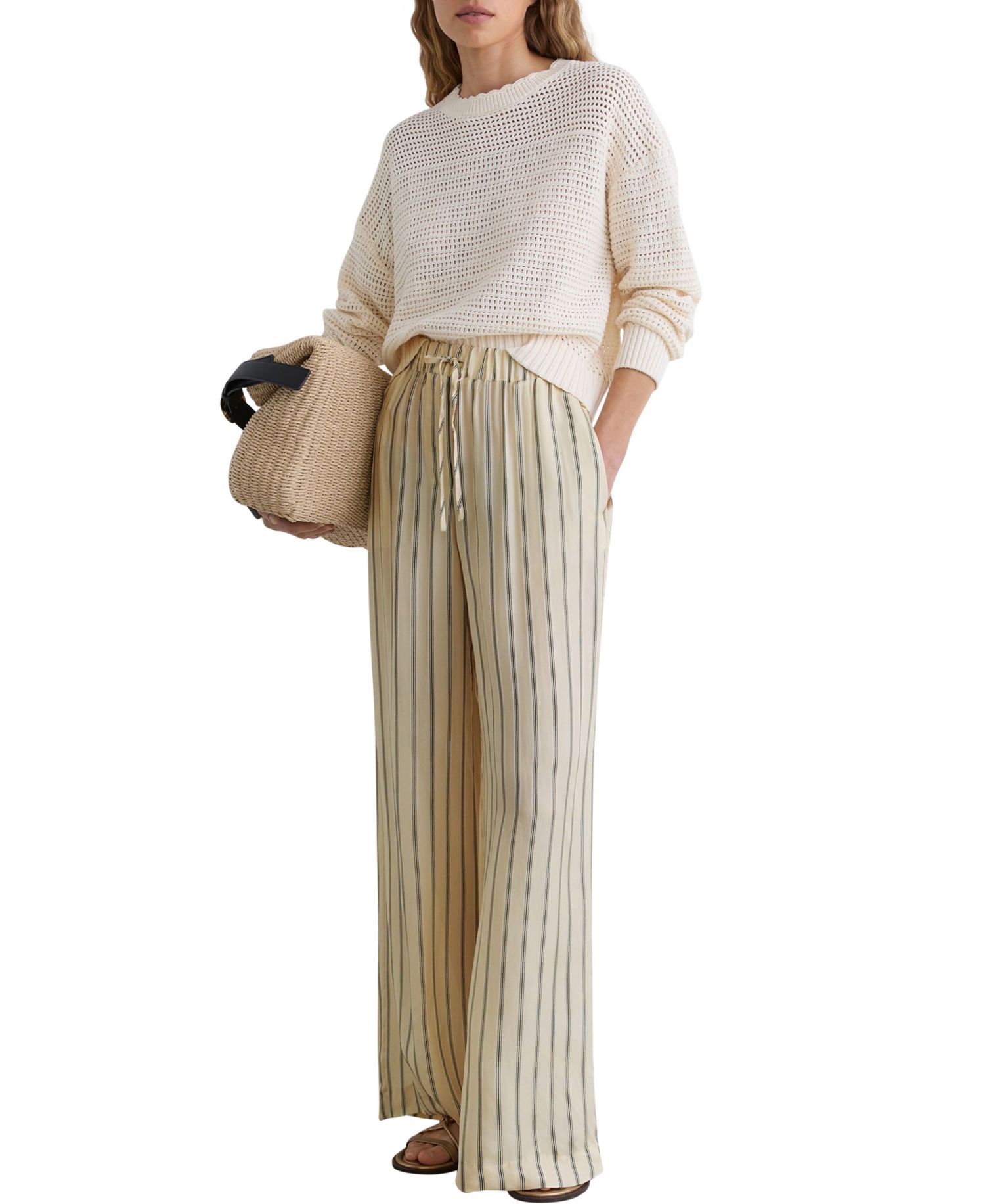 Women's Minnie Wide-Leg Stripe Pants