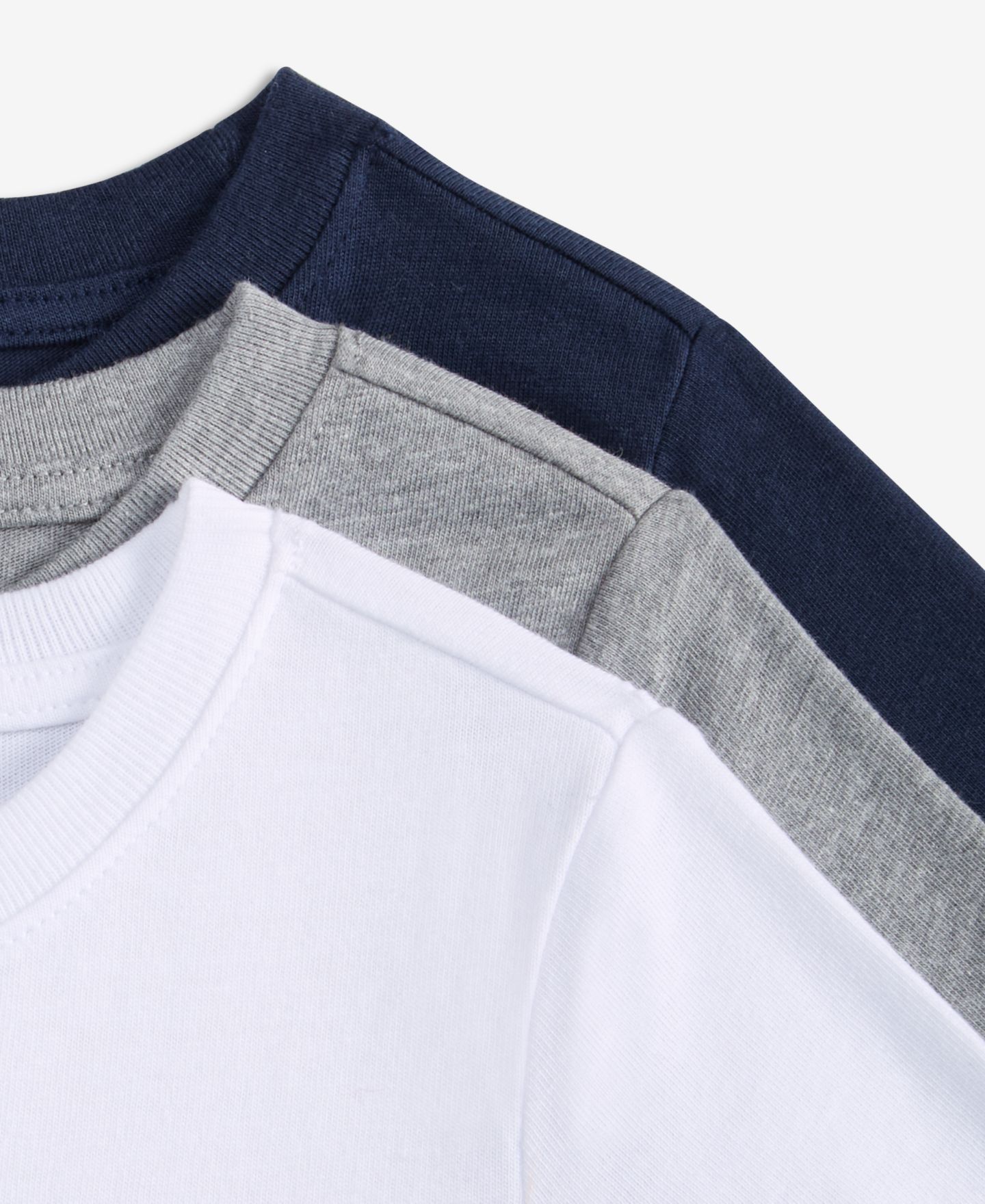 Футболки Epic Threads Short-Sleeve Solid T-Shirts, 2+1 Free Bonus Pack для мальчиков, цвет: Белый / Серый — фото 3