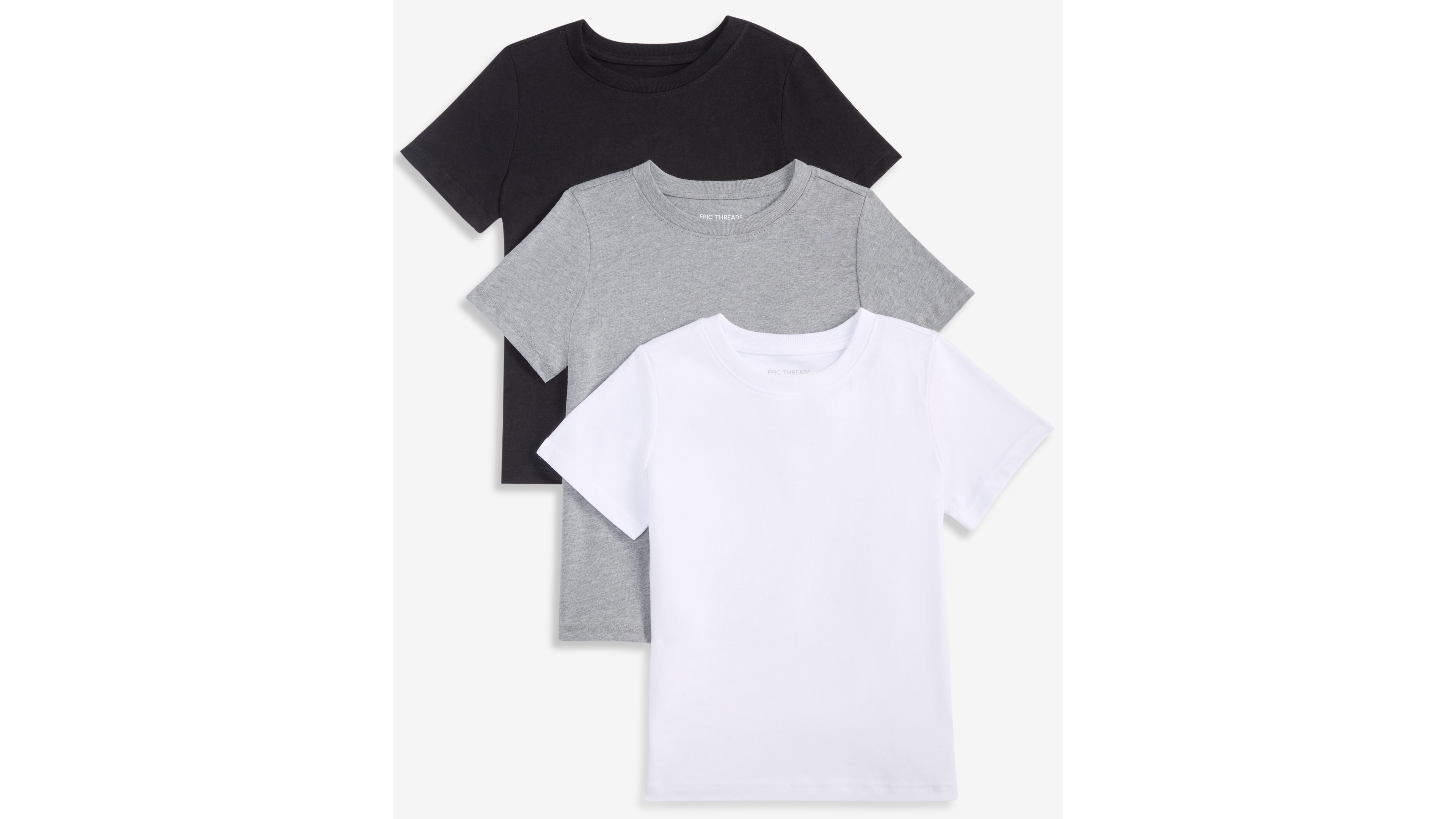 Epic Threads Toddler Boys' 12M-5T Short-Sleeve Solid T-Shirts, 2+1 Free Bonus Pack