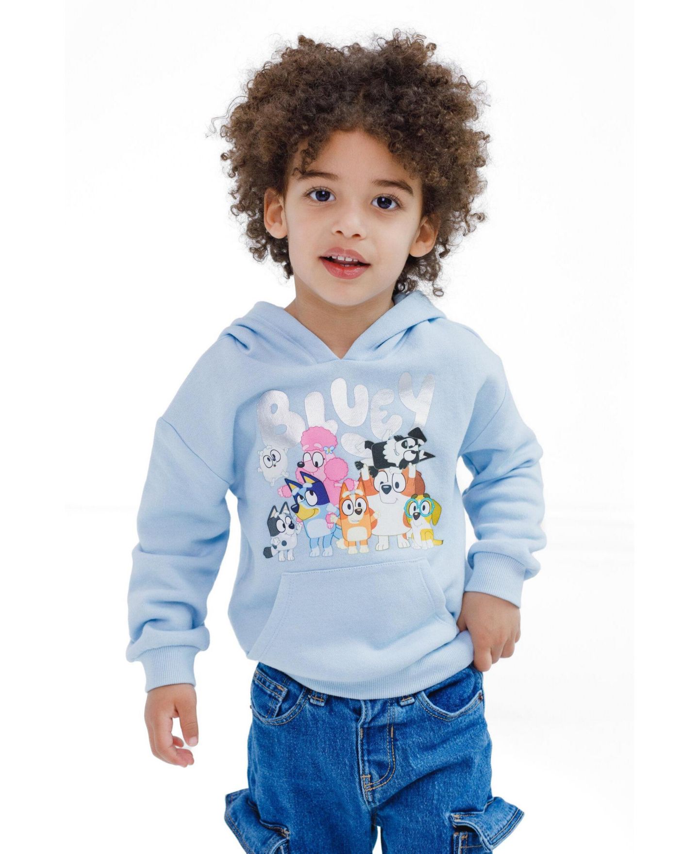 Детское худи Bluey Fleece Hooded, цвет: Небесно-голубой — фото 2
