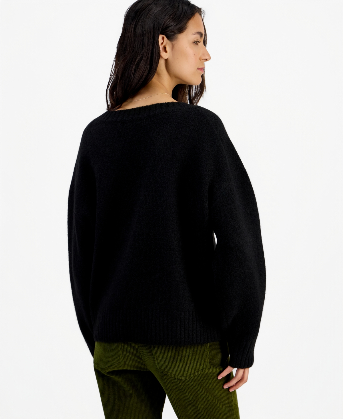 And Now This Women's Marled Long-Sleeve V-Neck Pullover, Macy's Exclusive