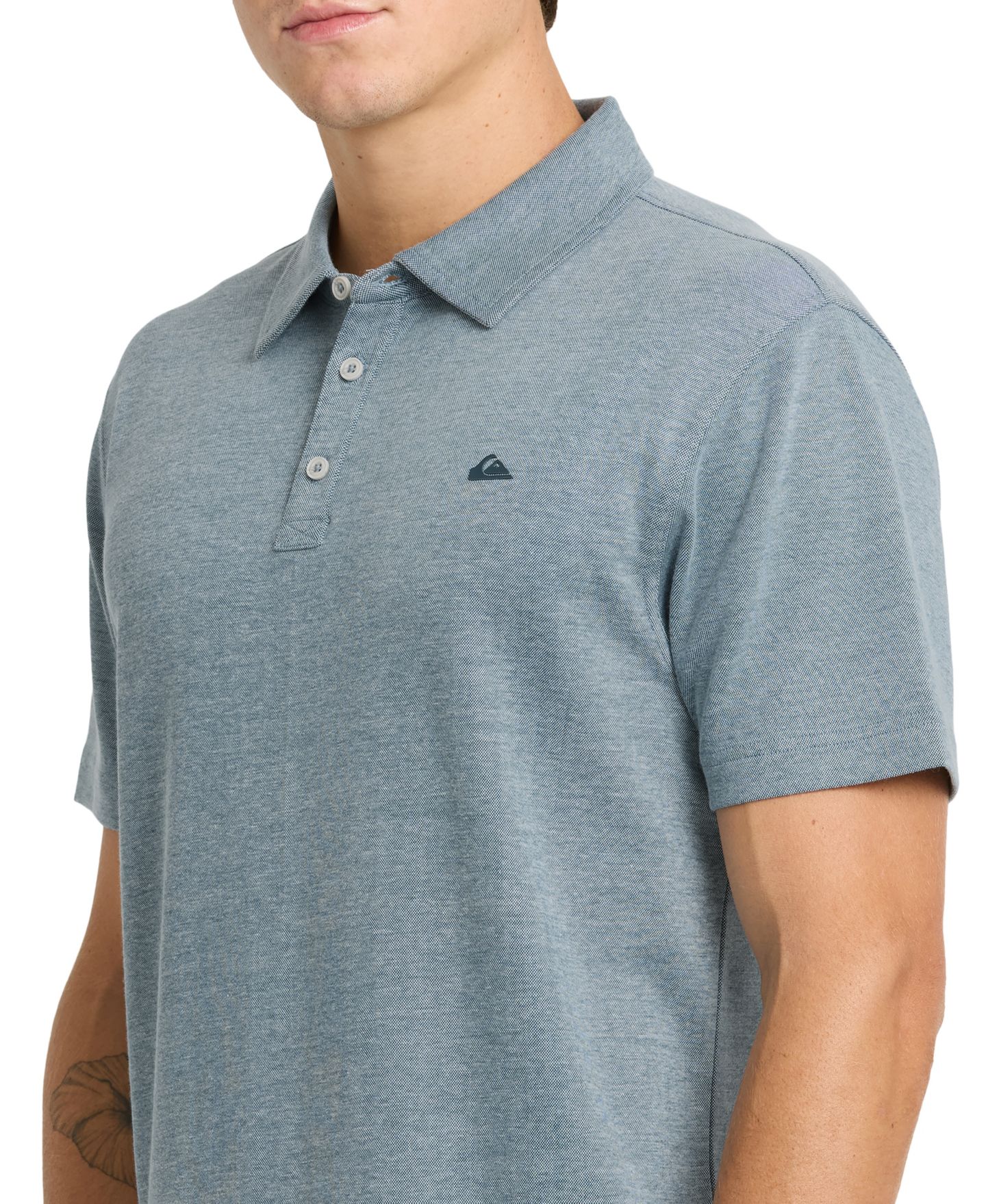 Мужское поло Quiksilver UPF Polo Shirt, цвет: Синий коралловый — фото 4