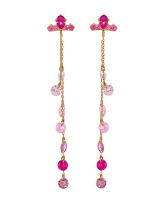 Crystal Disney Princess Sleeping Beauty Aurora Crown Dangle Earrings