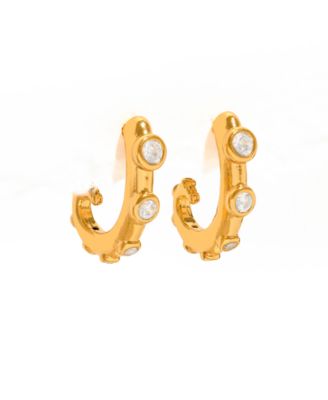 Crystal Tentacle Hoop Earrings